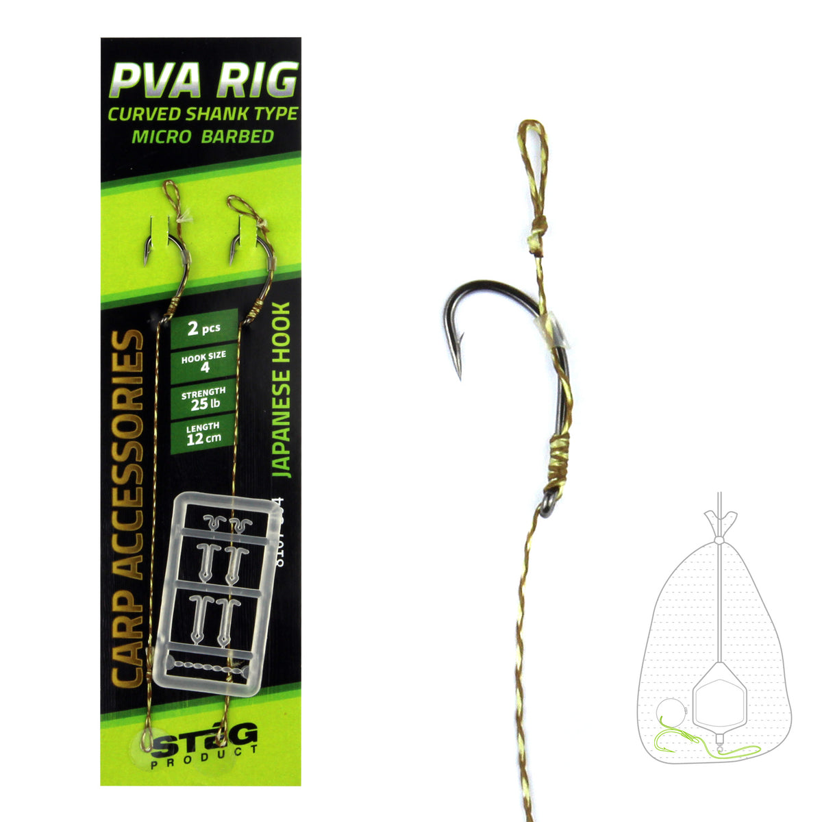 Stég PVA Előke 12cm 8-as 2db/cs
