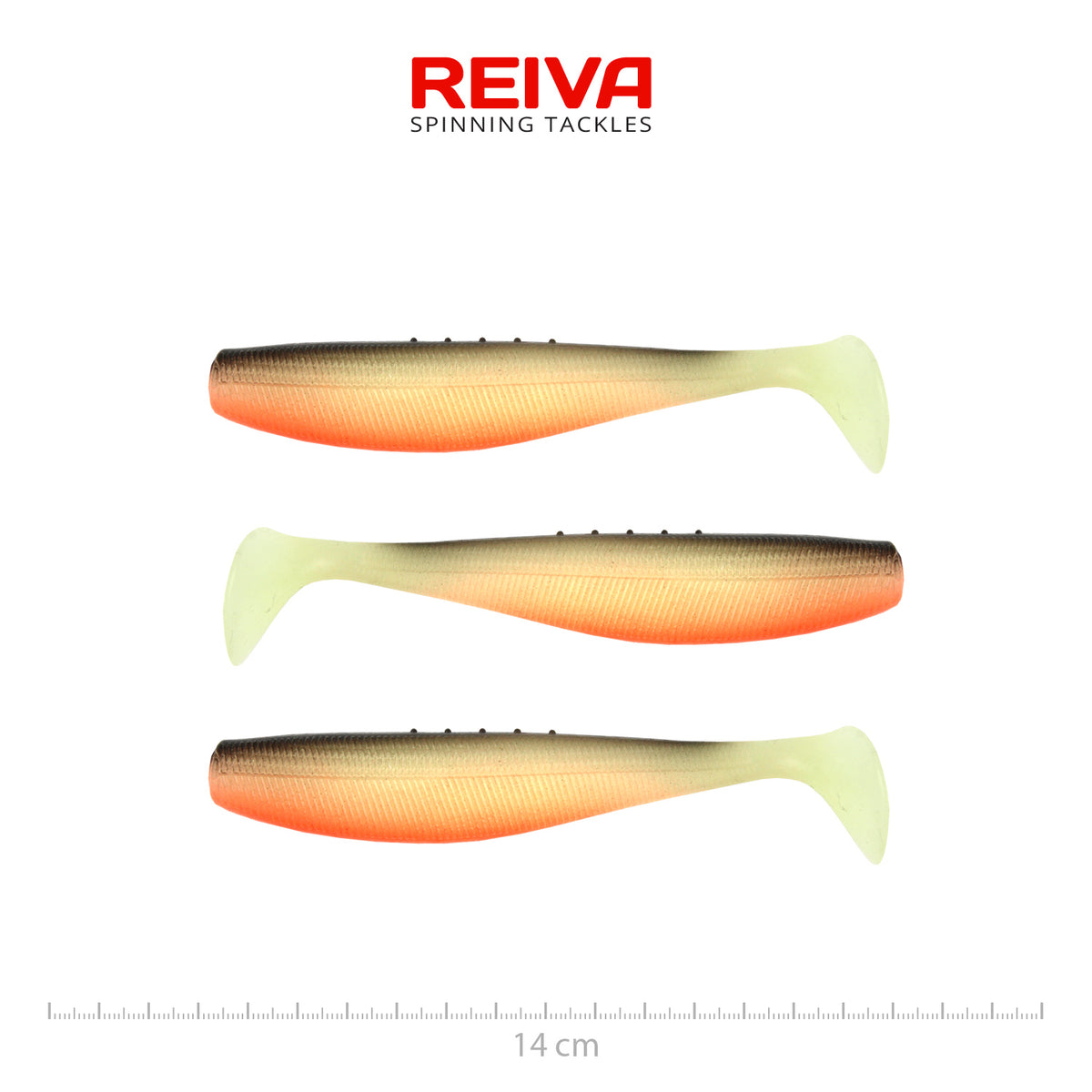 Reiva Flat Minnow shad 14cm 3db/cs (UV Roach)