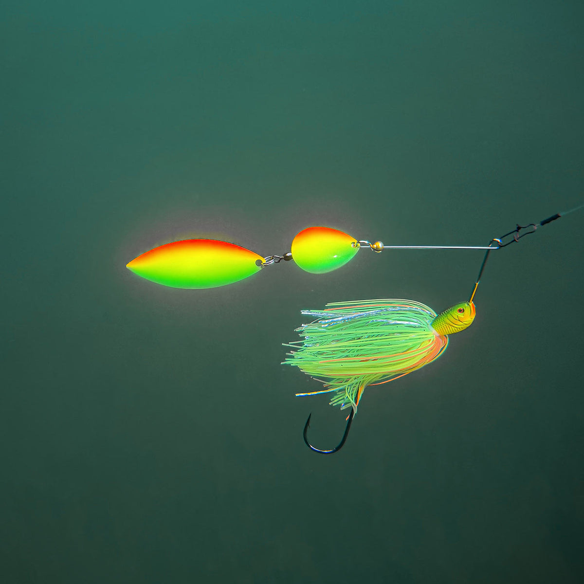 Reiva Powerflex Spinner Bait 14g – Zöld-Citrom-Narancs
