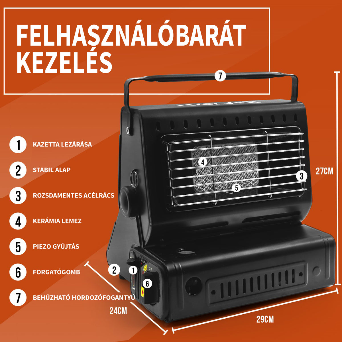 Nevis Sátor fűtés 1300W
