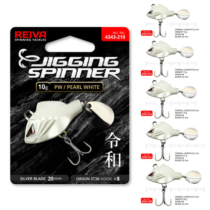 Reiva Jigging Spinner 10g – PW (Pearl White)
