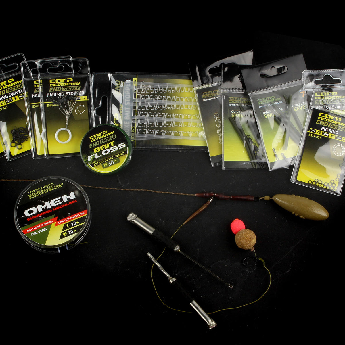 Carp Academy Komplett végszerelék ólombetétes zsinóron 3db/cs