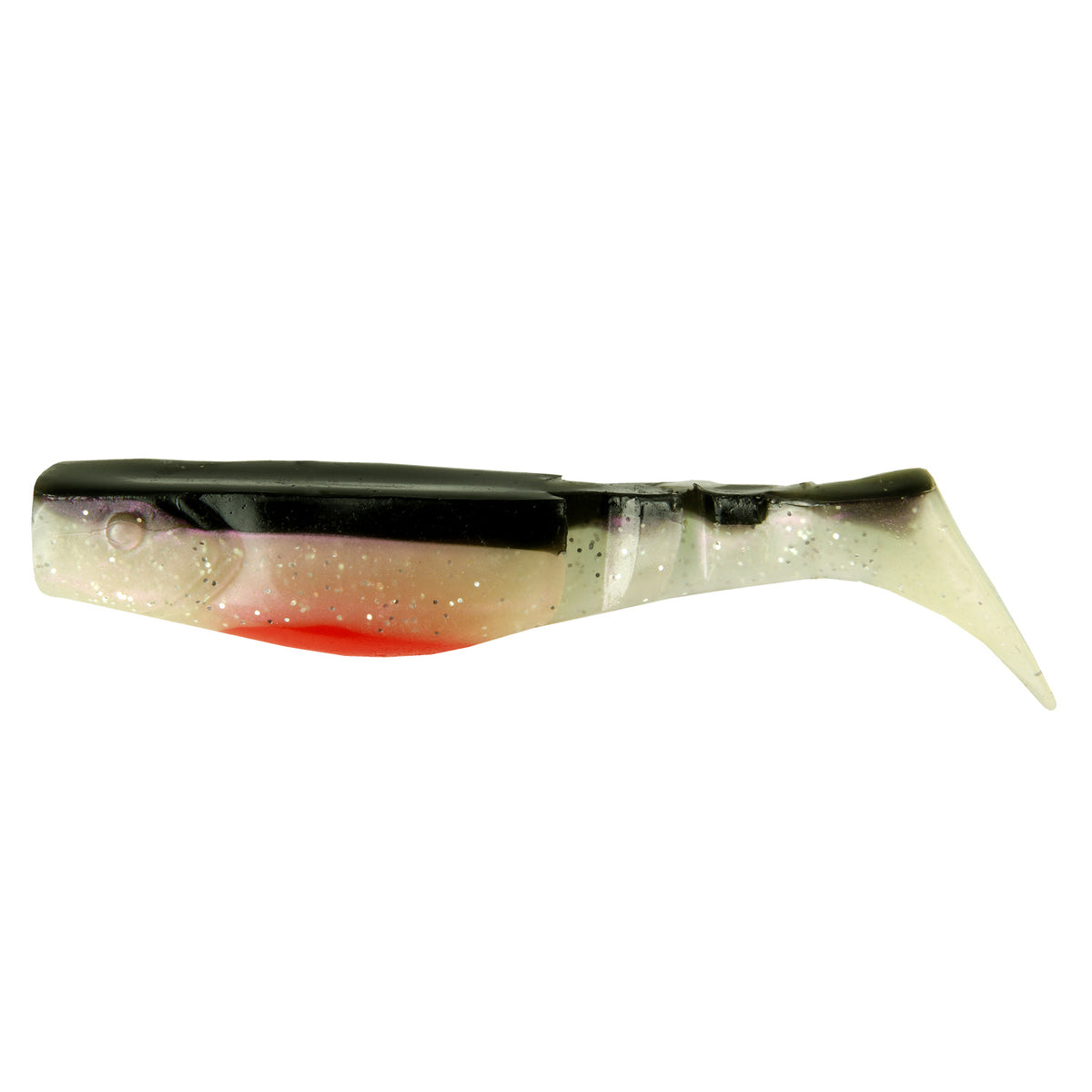 Nevis Vibra Shad Gumihal 7cm 6/cs – (103) Fekete-Fehér-Piros Flitter