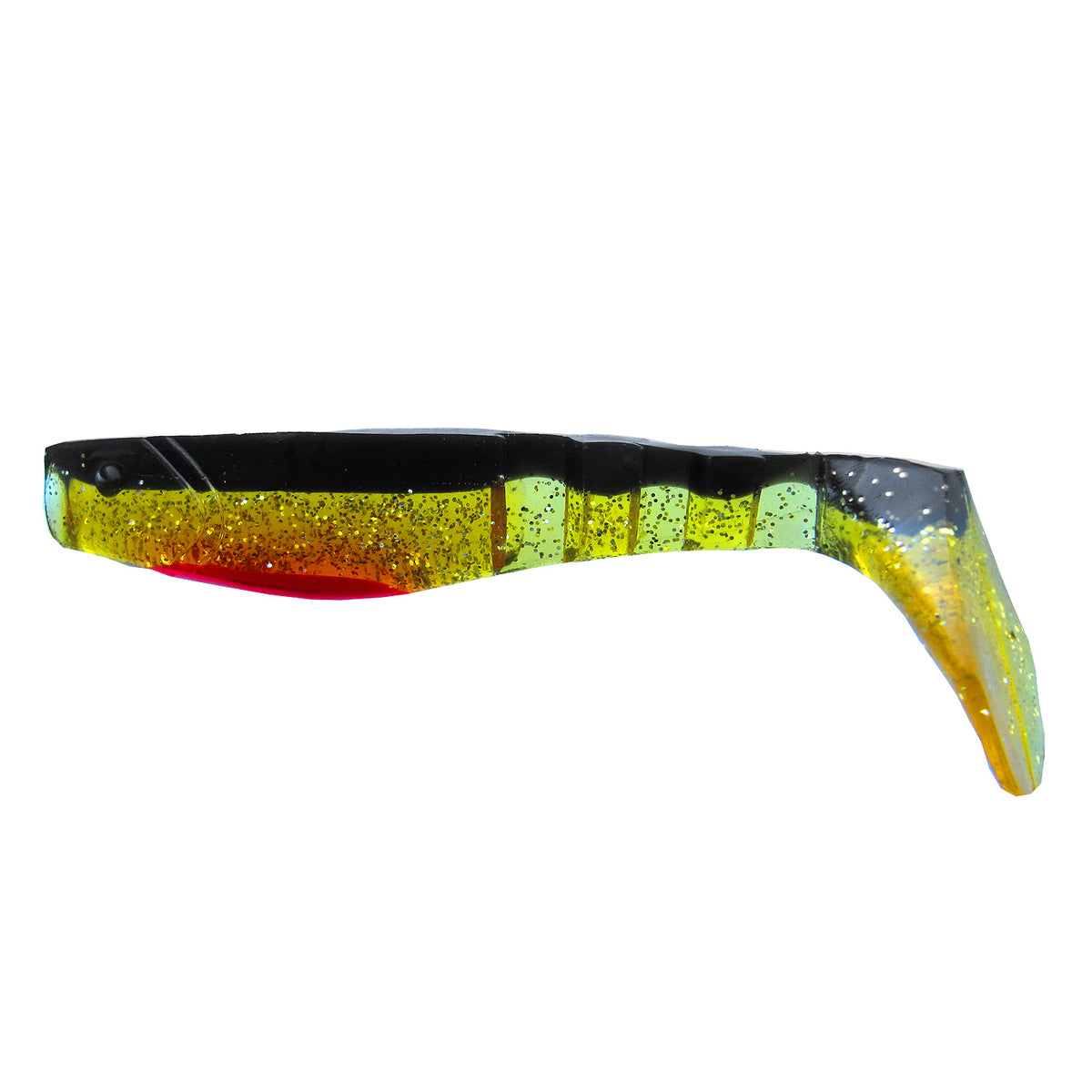 Nevis Vibra Shad Gumihal 7cm 6/cs – (705) Fekete-Sárga-Piros Flitter