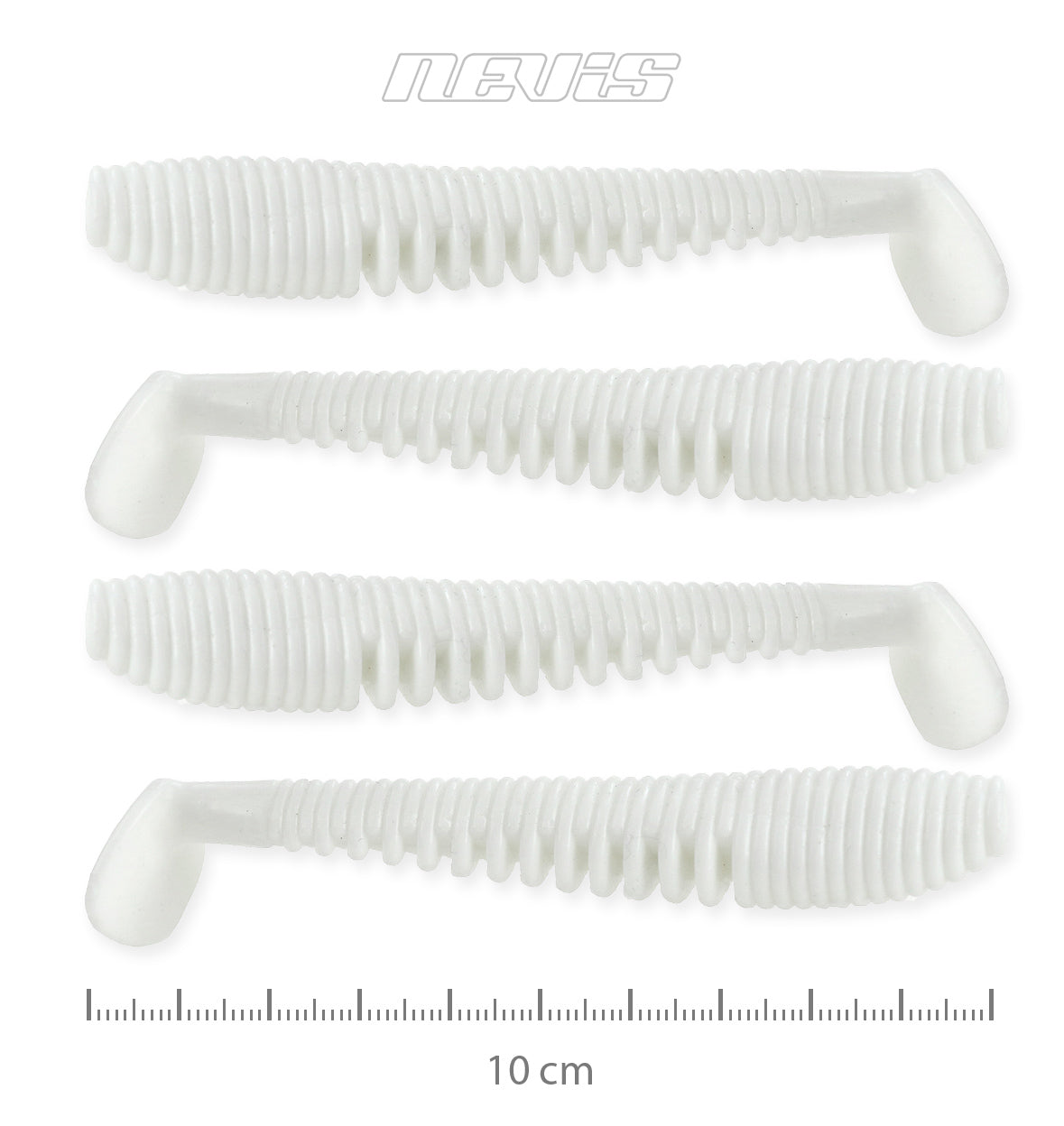 Nevis Impulse Shad 10cm 4db/cs (Classic White)