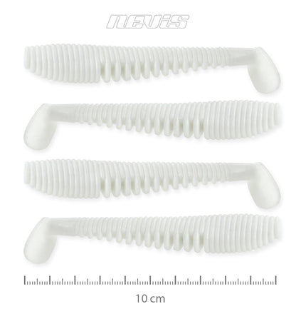 Nevis Impulse Shad 10cm 4db/cs (Classic White)