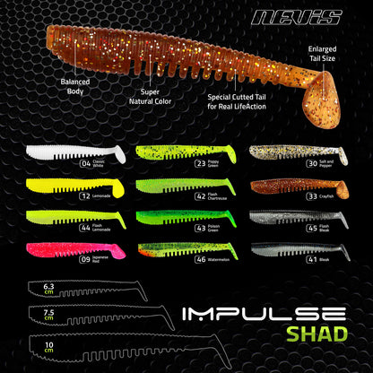 Nevis Impulse Shad 10cm 4db/cs (Bleak)