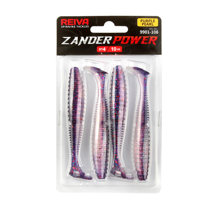 Reiva Zander Power Shad 10cm 4db/cs (Purple Pearl)