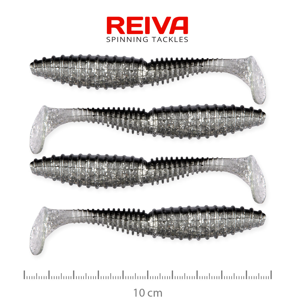 Reiva Zander Power Shad 10cm 4db/cs (Flash Bleak)