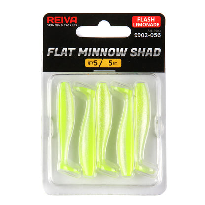 Reiva Flat Minnow Shad 5cm 5db/cs (Flash Lemonade)