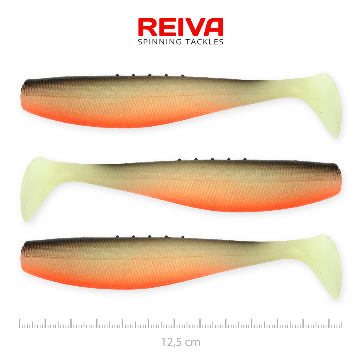 Reiva Flat Minnow shad 12,5cm 3db/cs (UV Roach)