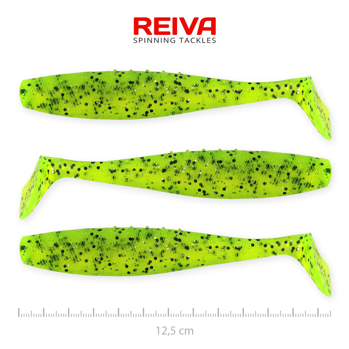 Reiva Flat Minnow shad 12,5cm 3db/cs (Poppy Green)
