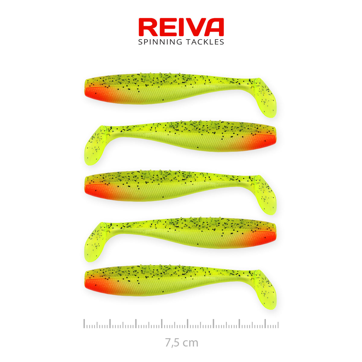 Reiva Flat Minnow shad 7,5cm 5db/cs (Watermelon)