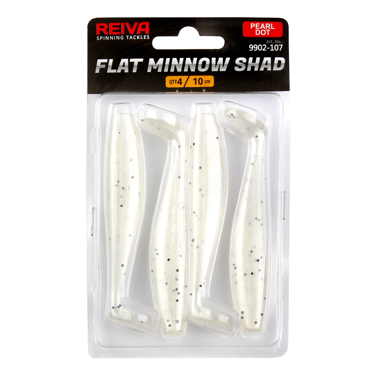 Reiva Flat Minnow shad 7,5cm 4db/cs (Pearl Dot)