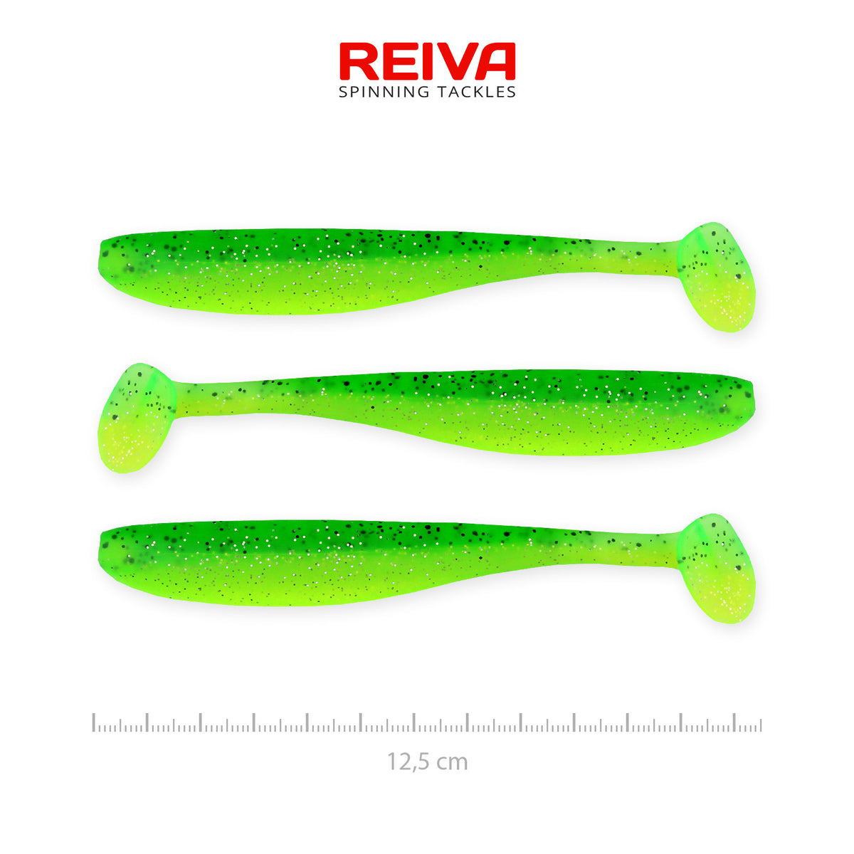 Reiva Flash Shad 12.5cm 3db/cs (Poison Green)