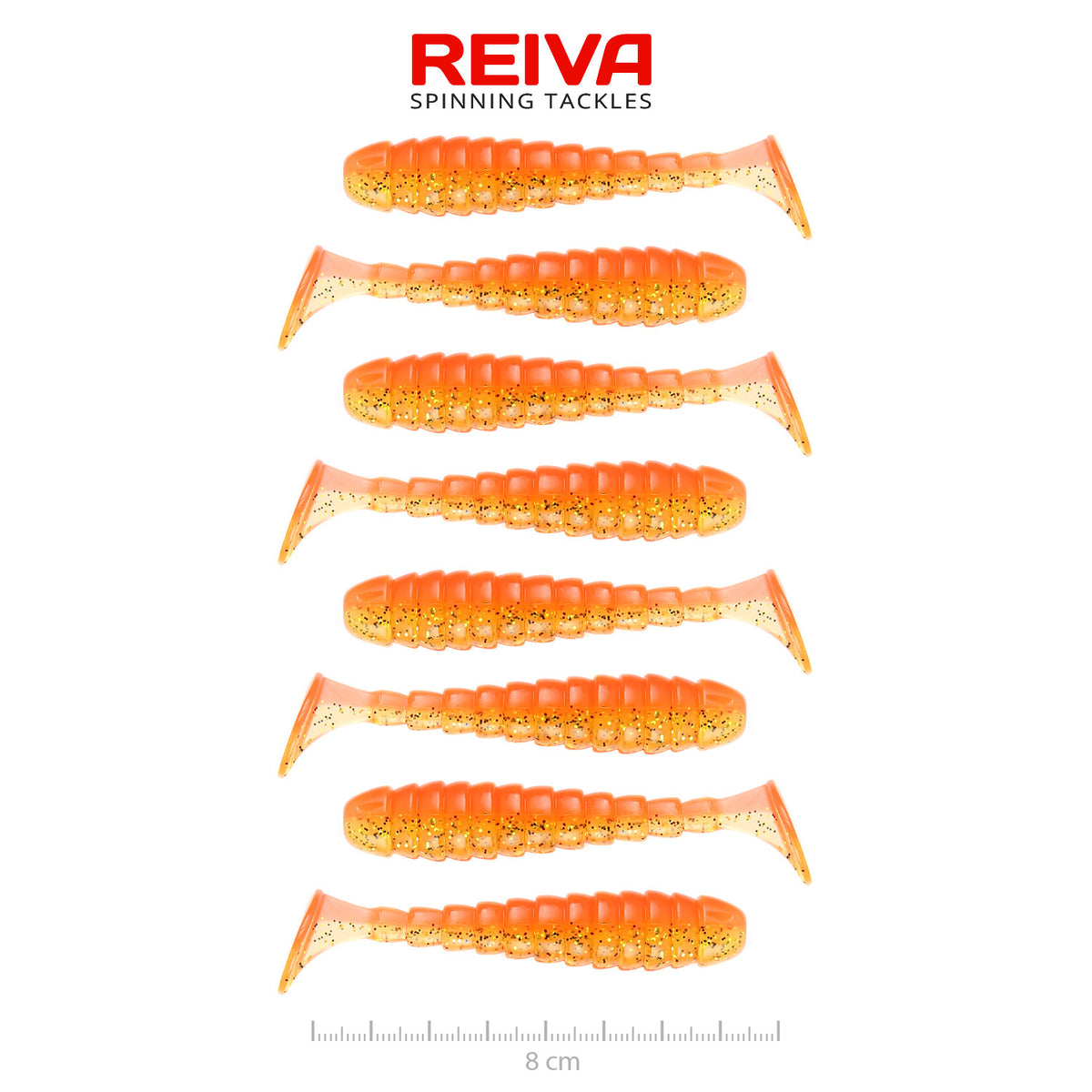 Reiva Stream Shad 8cm (Shiny Orange)