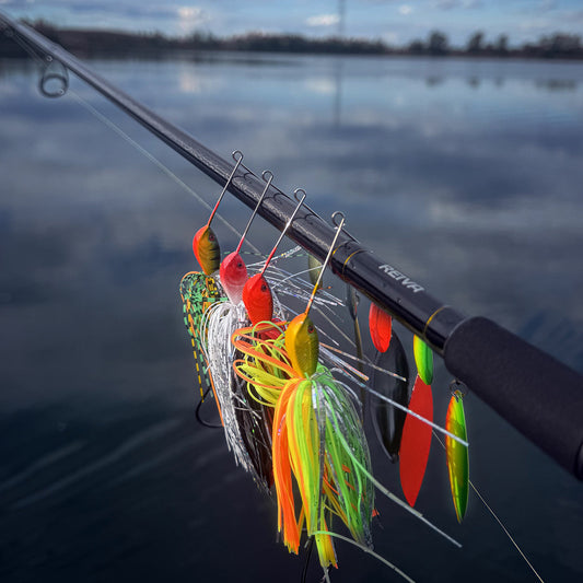 Reiva Powerflex Spinner Bait 14g – Zöld-Citrom-Narancs