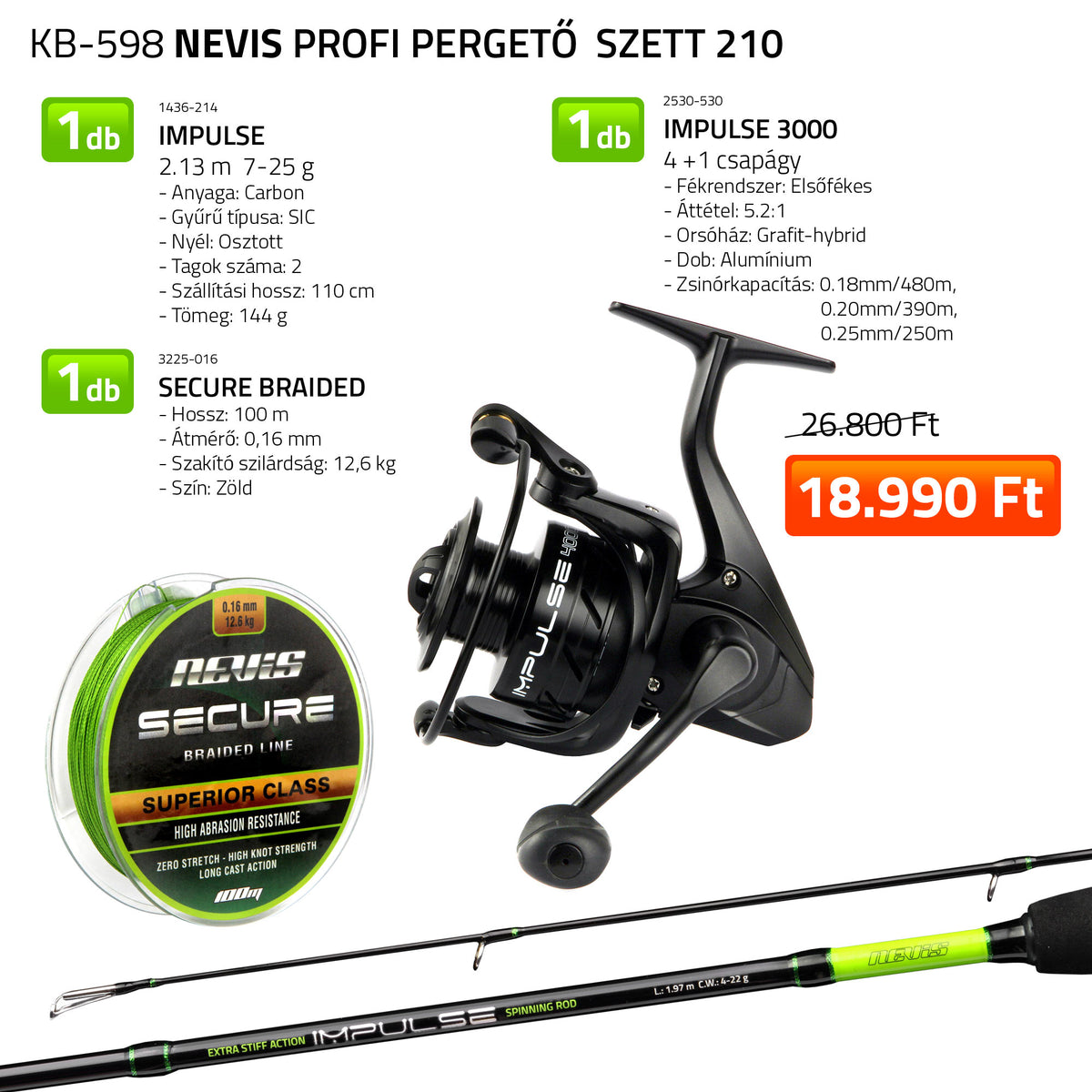 Nevis Profi Pergető szett 210 1436-214+ 2530-530+ 3225-016