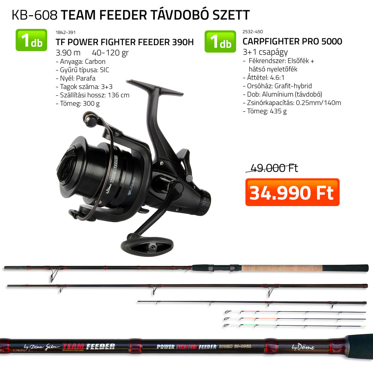 Team Feeder Távdobó szett 1842-391+ 2532-450