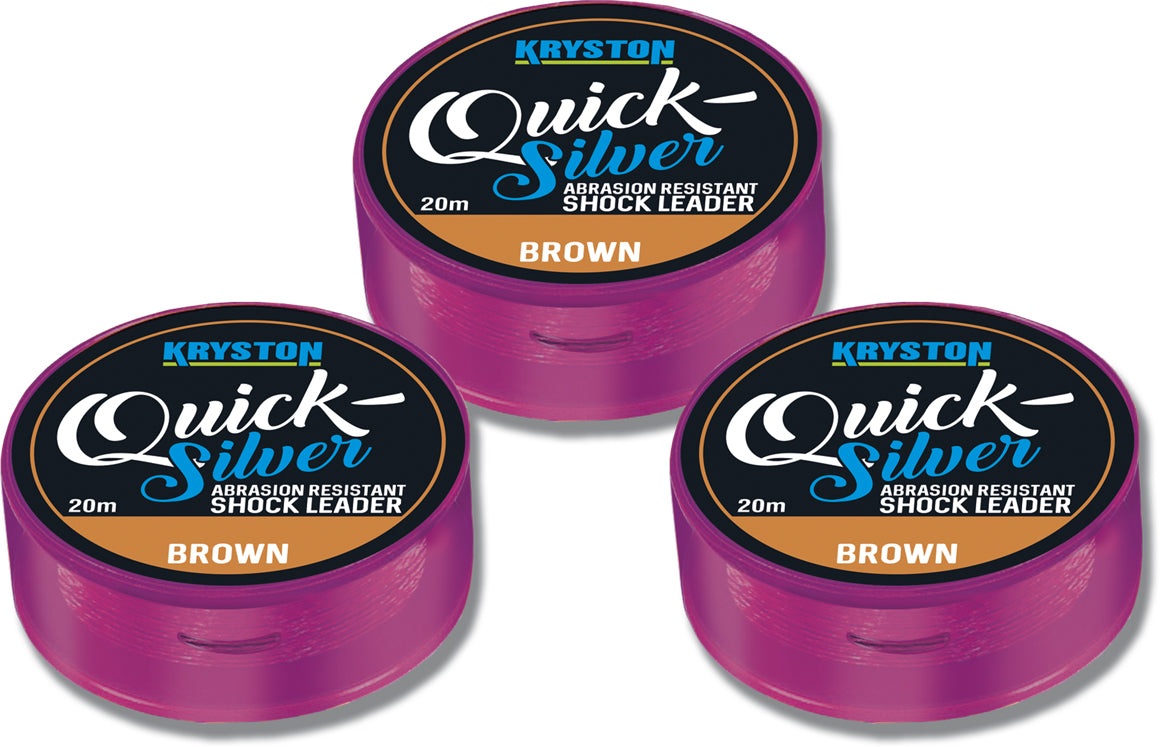 Kryston Quicksilver Shock Leader 25lbs 20m Brown